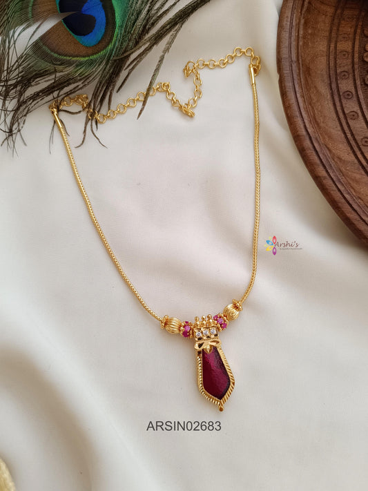 Red Stone Palakka Necklace