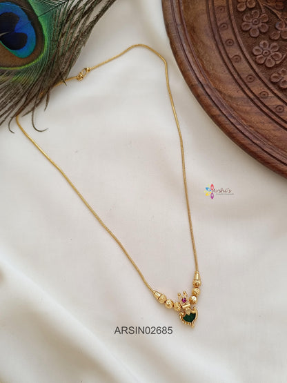 Small Green Stone Palakka Necklace