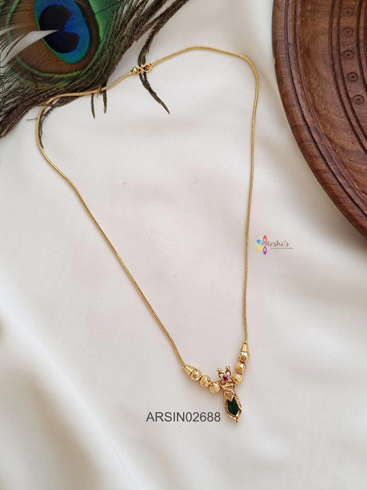 Green Stone Palakka Necklace