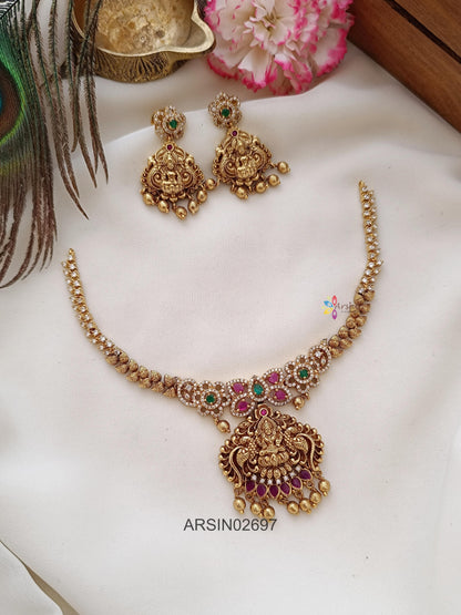 Antique Lakshmi Pendant Necklace
