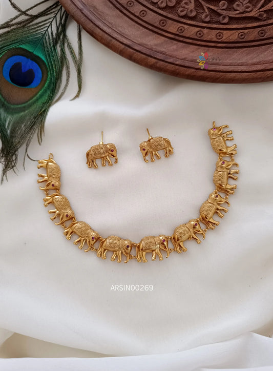 Traditional Elephant Design Necklace
