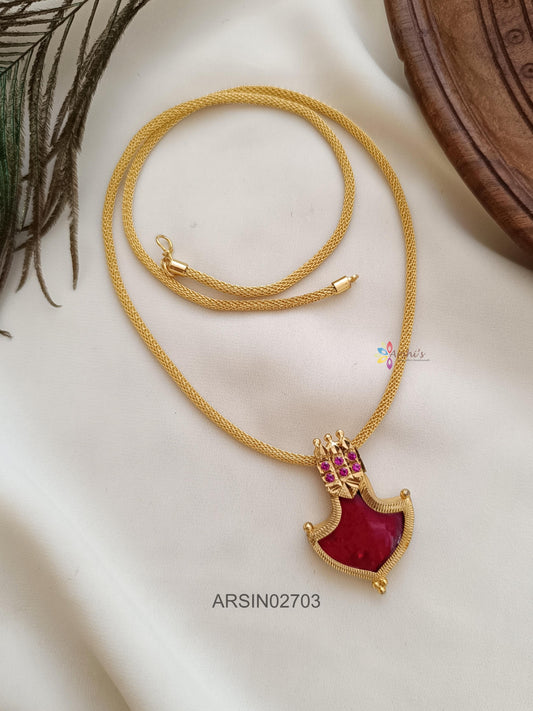 Red Stone Palakka Necklace