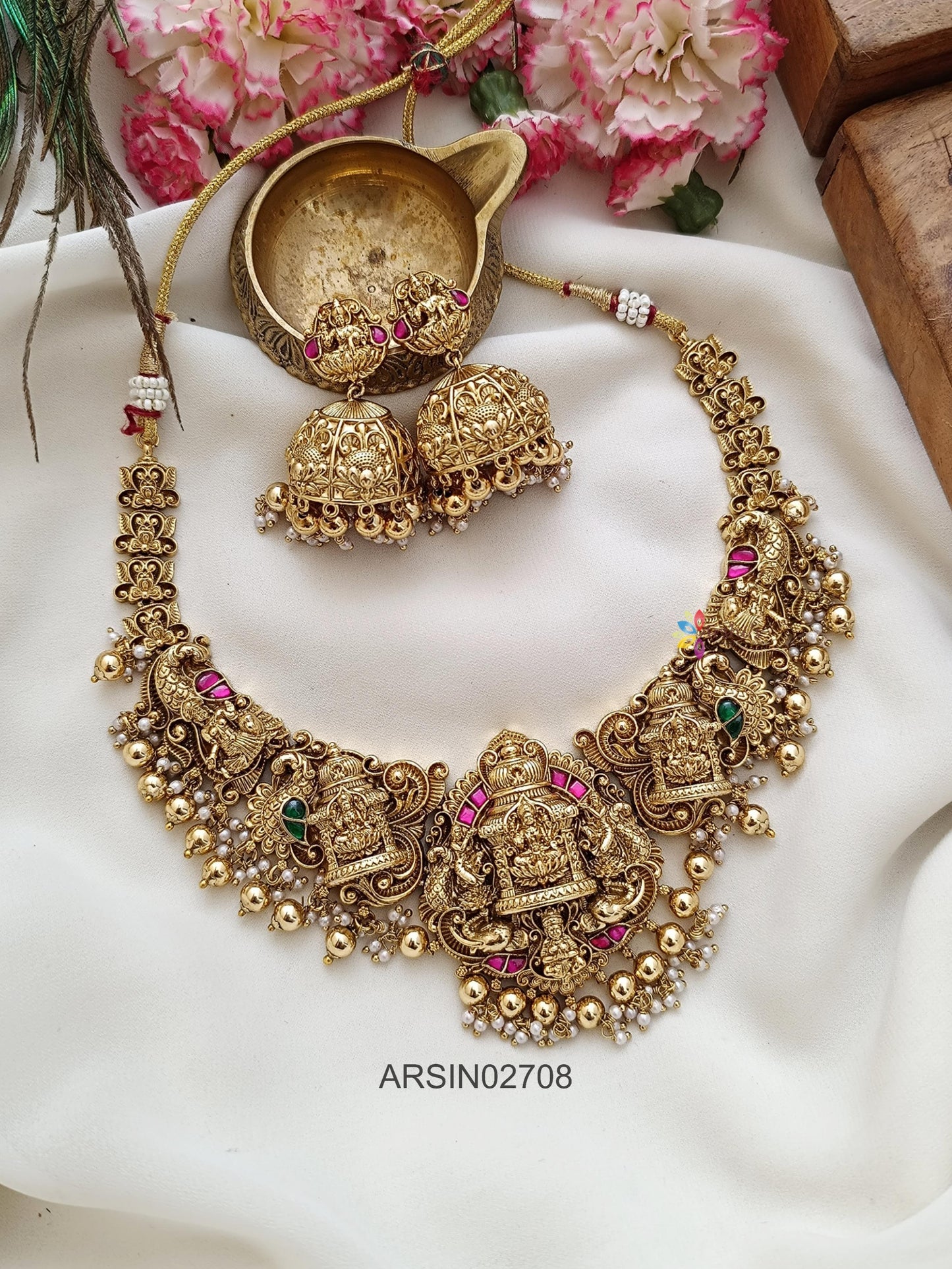 Grand Bridal Temple Necklace