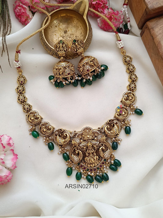 Antique Peacock Lakshmi Necklace