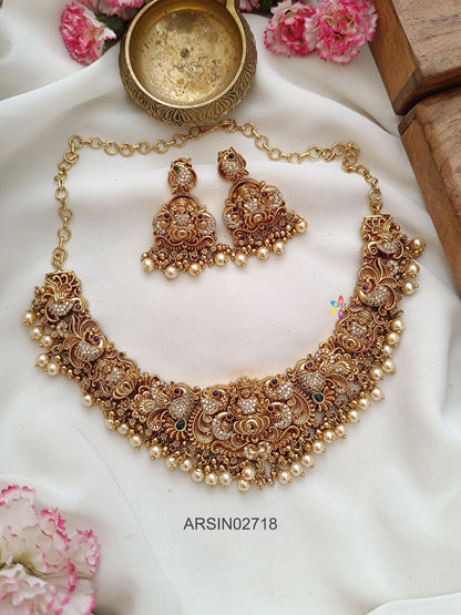 Lakshmi Peacock Stone Necklace