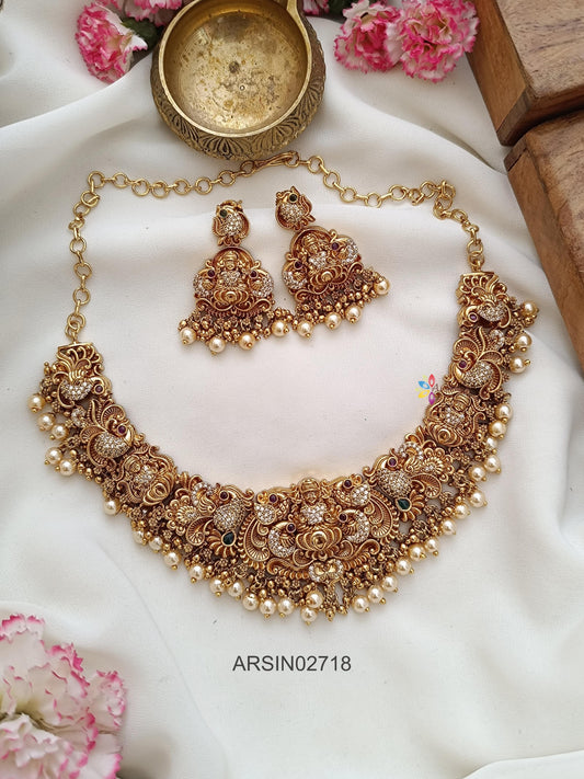 Lakshmi Peacock Stone Necklace