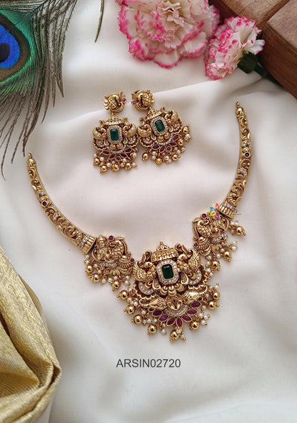 Antique Peacock Kante Necklace