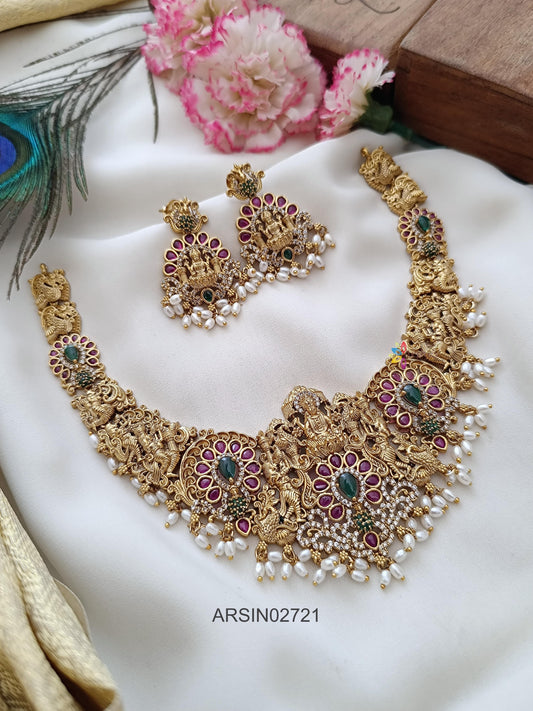 Bridal Lakshmi Kemp Stone Necklace