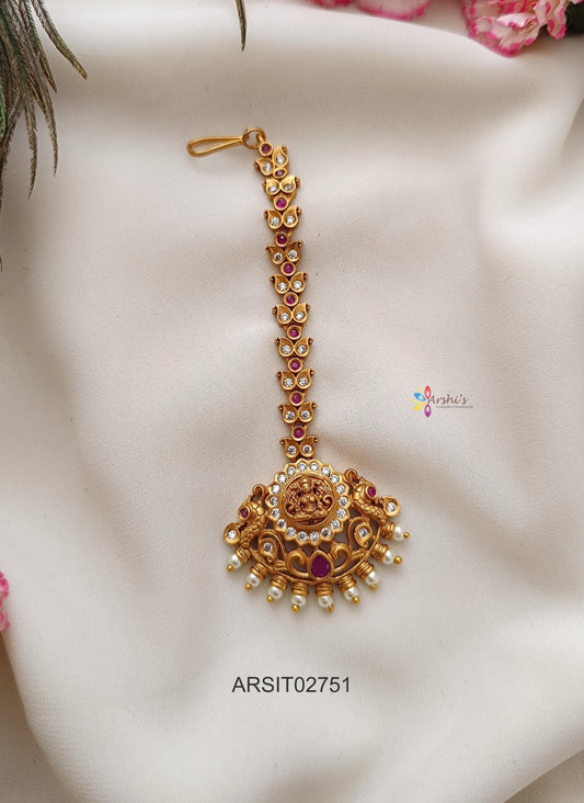 Lakshmi White Stone Maangtikka