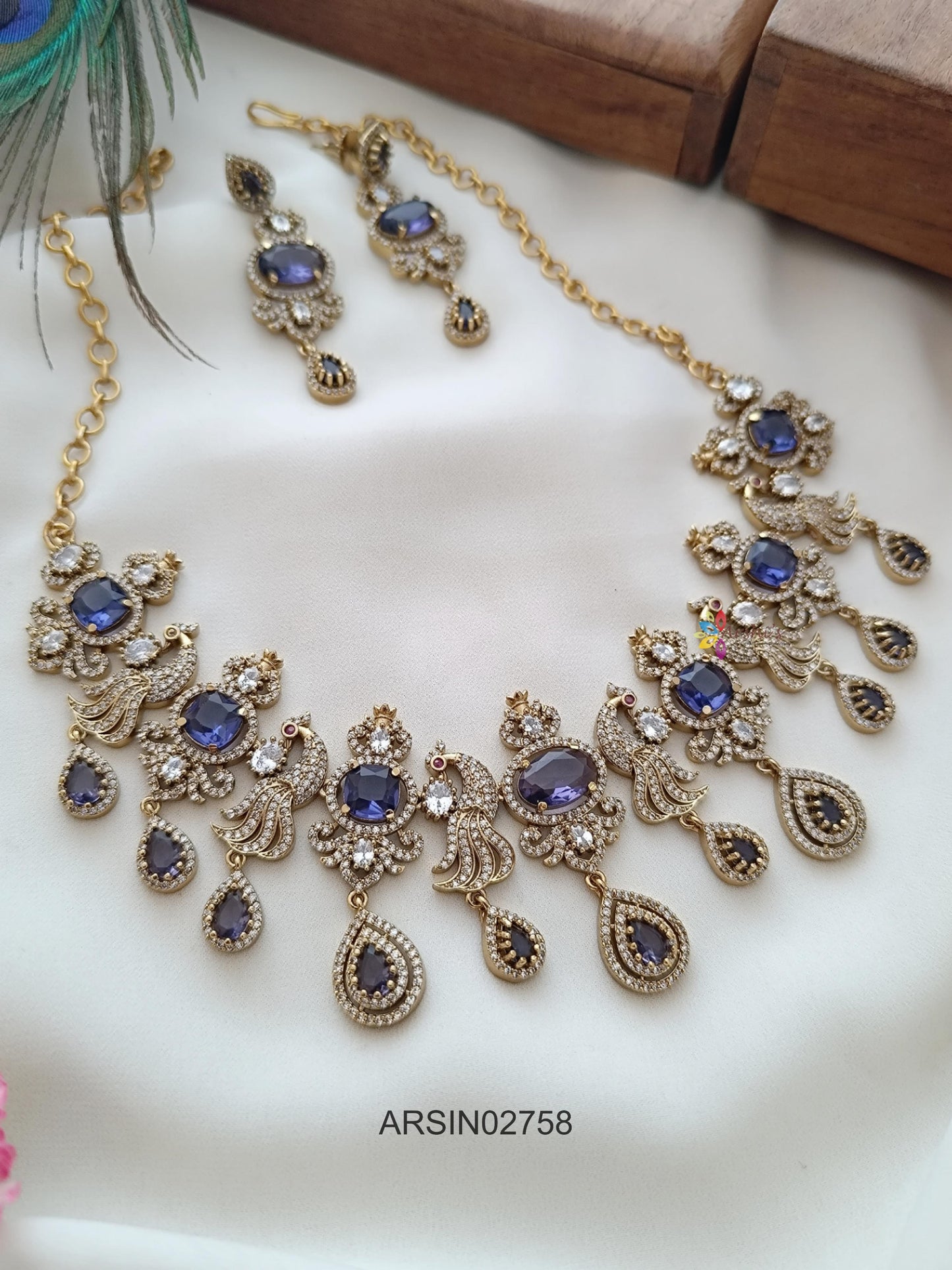 Victorian Purple Stone Necklace