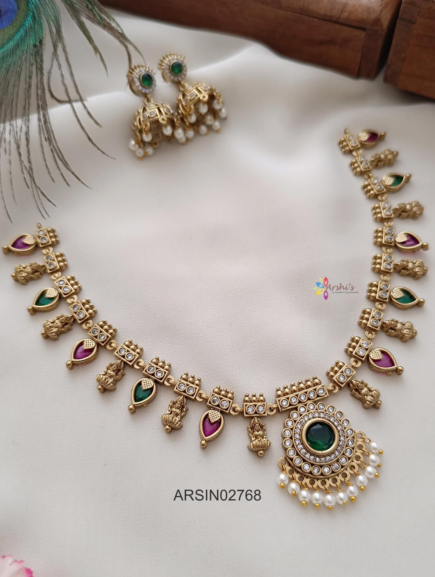 Red and Green Palakka Necklace