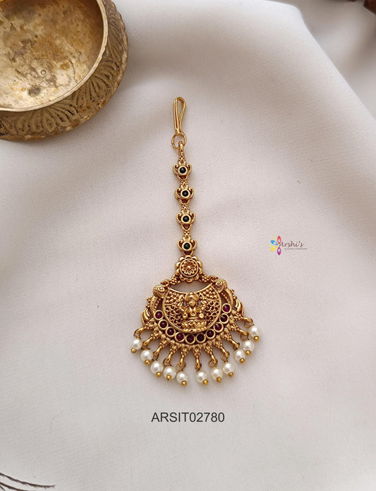 Matte Finish Lakshmi Maangtikka