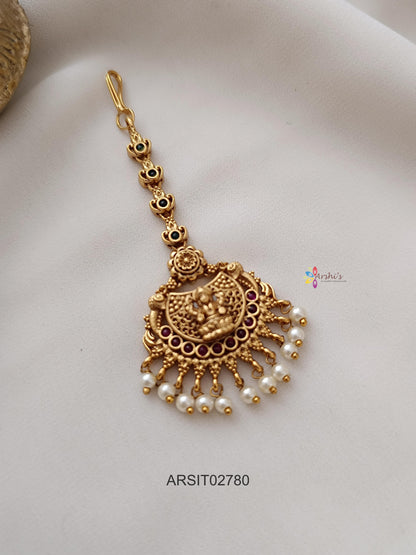 Matte Finish Lakshmi Maangtikka
