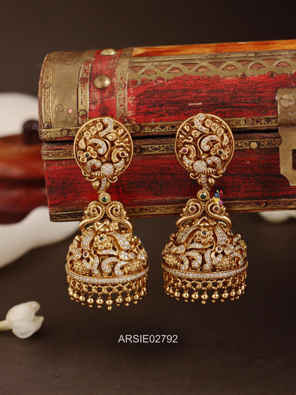 Antique Peacock Long Jhumka