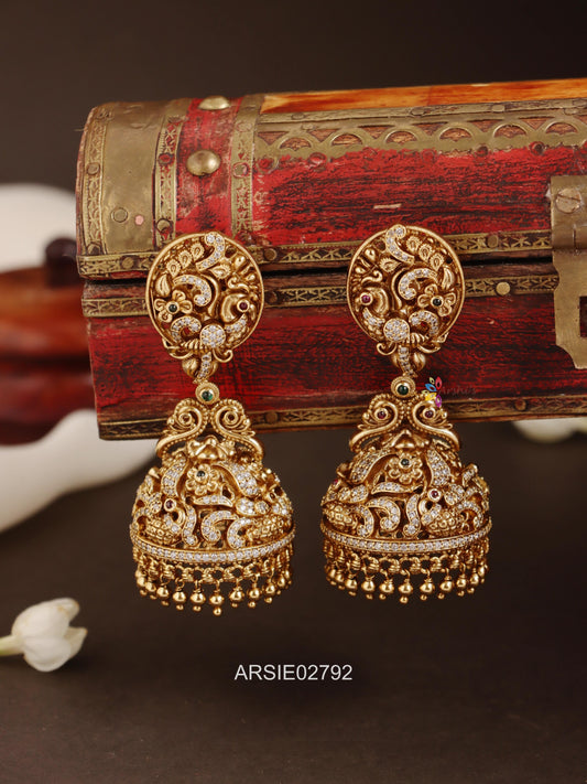 Antique Peacock Long Jhumka