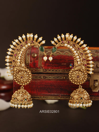 Temple Pearl Earcuff Jhumka