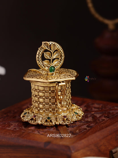 Leaf Design Kumkum Box