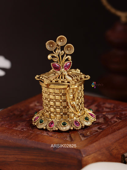 Flower Design Kumkum Box