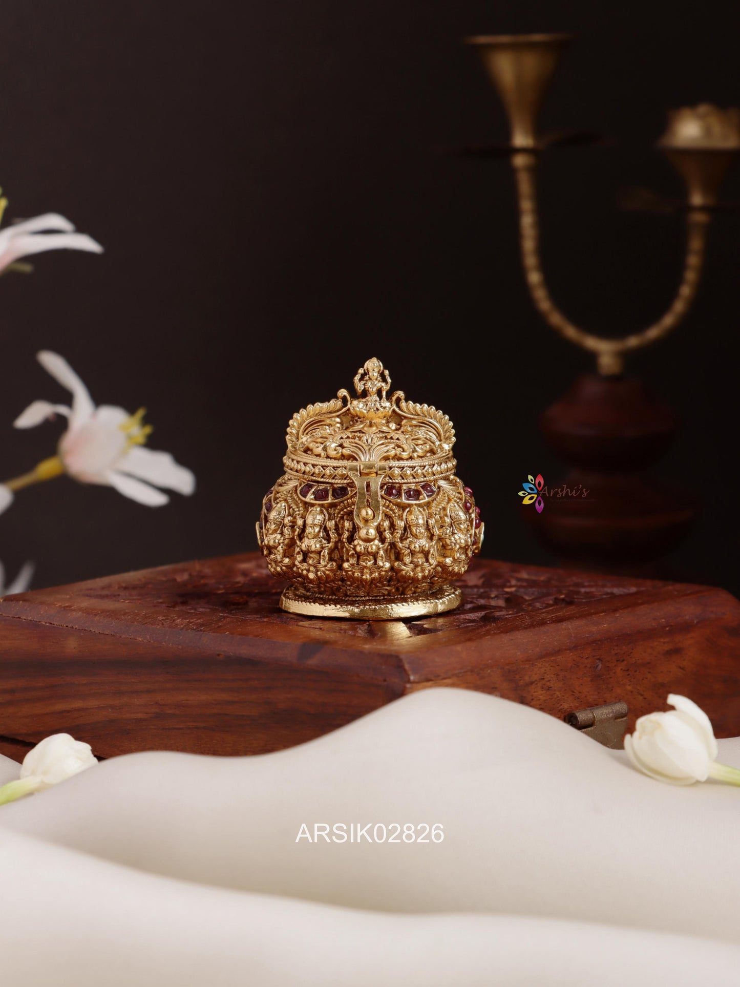 Temple Lakshmi Kumkum Box