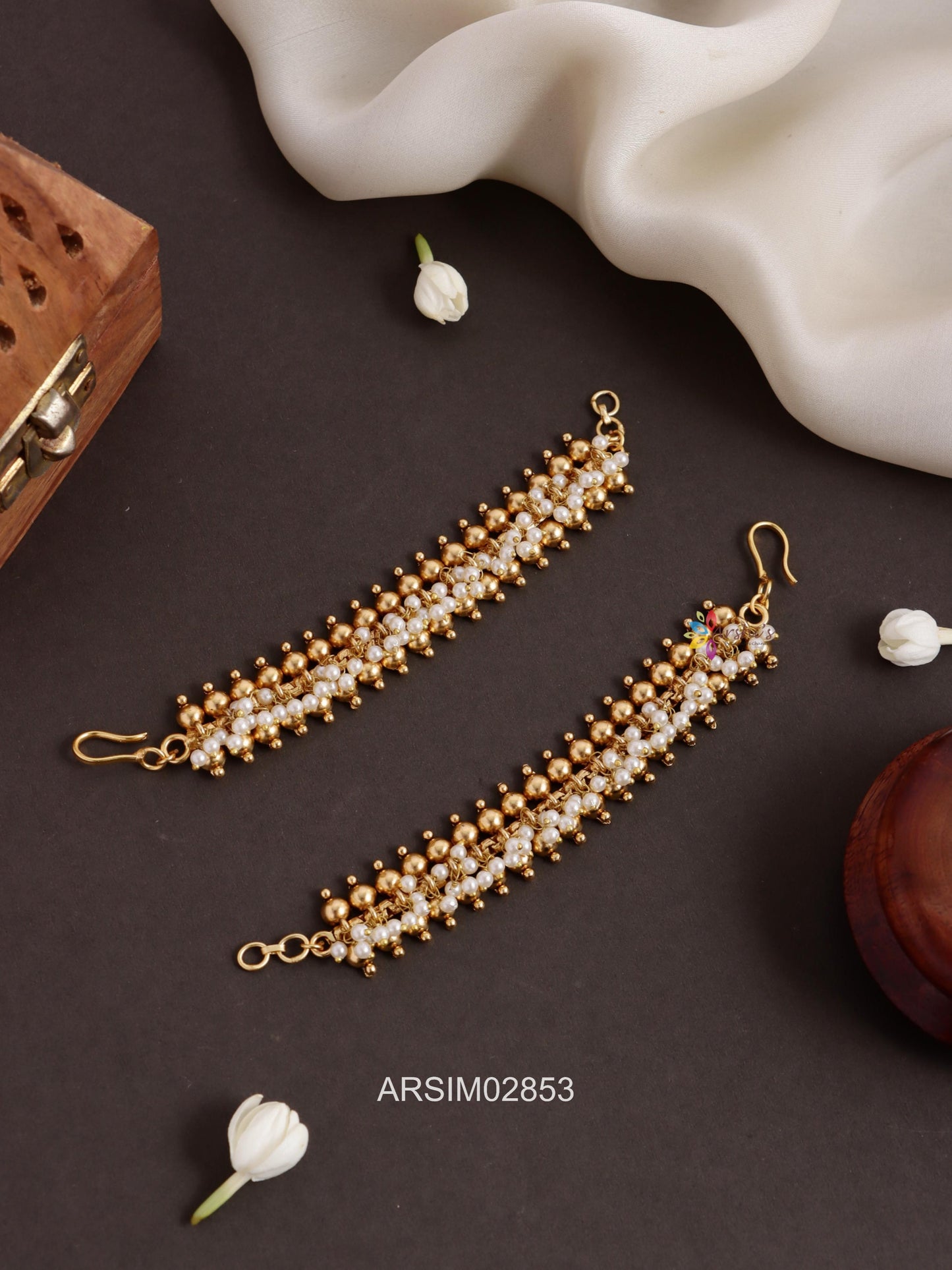 Pearl Studded Earchains