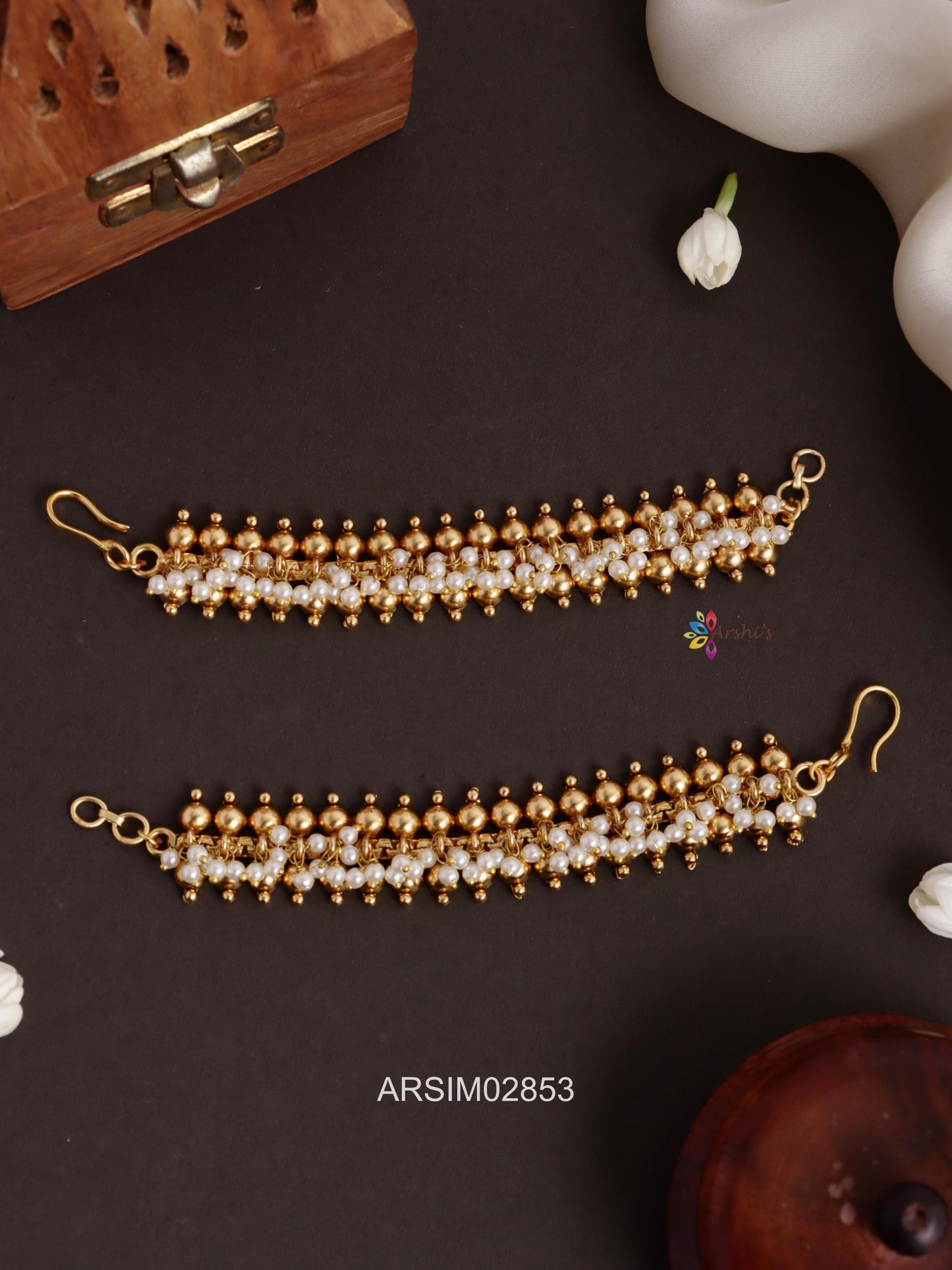 Pearl Studded Earchains