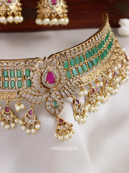 Bridal Green Stone Choker