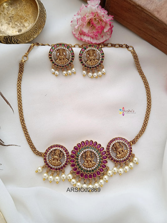 Lakshmi Kemp and Green Stone Choker