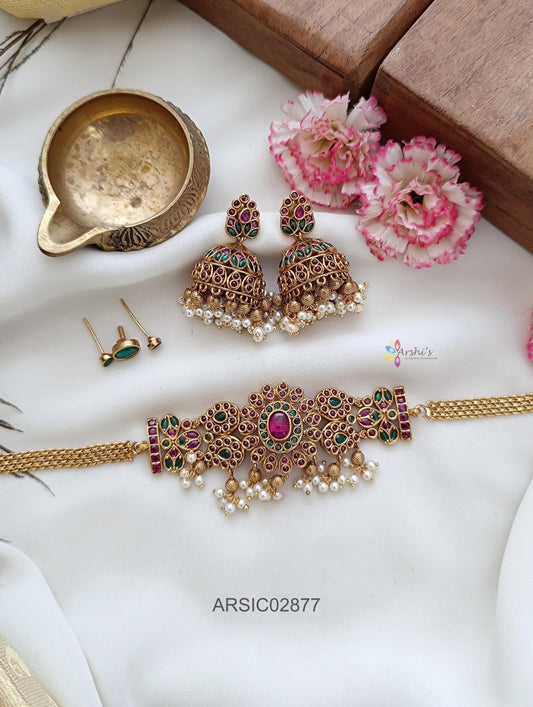 Kemp and Green Stone Choker