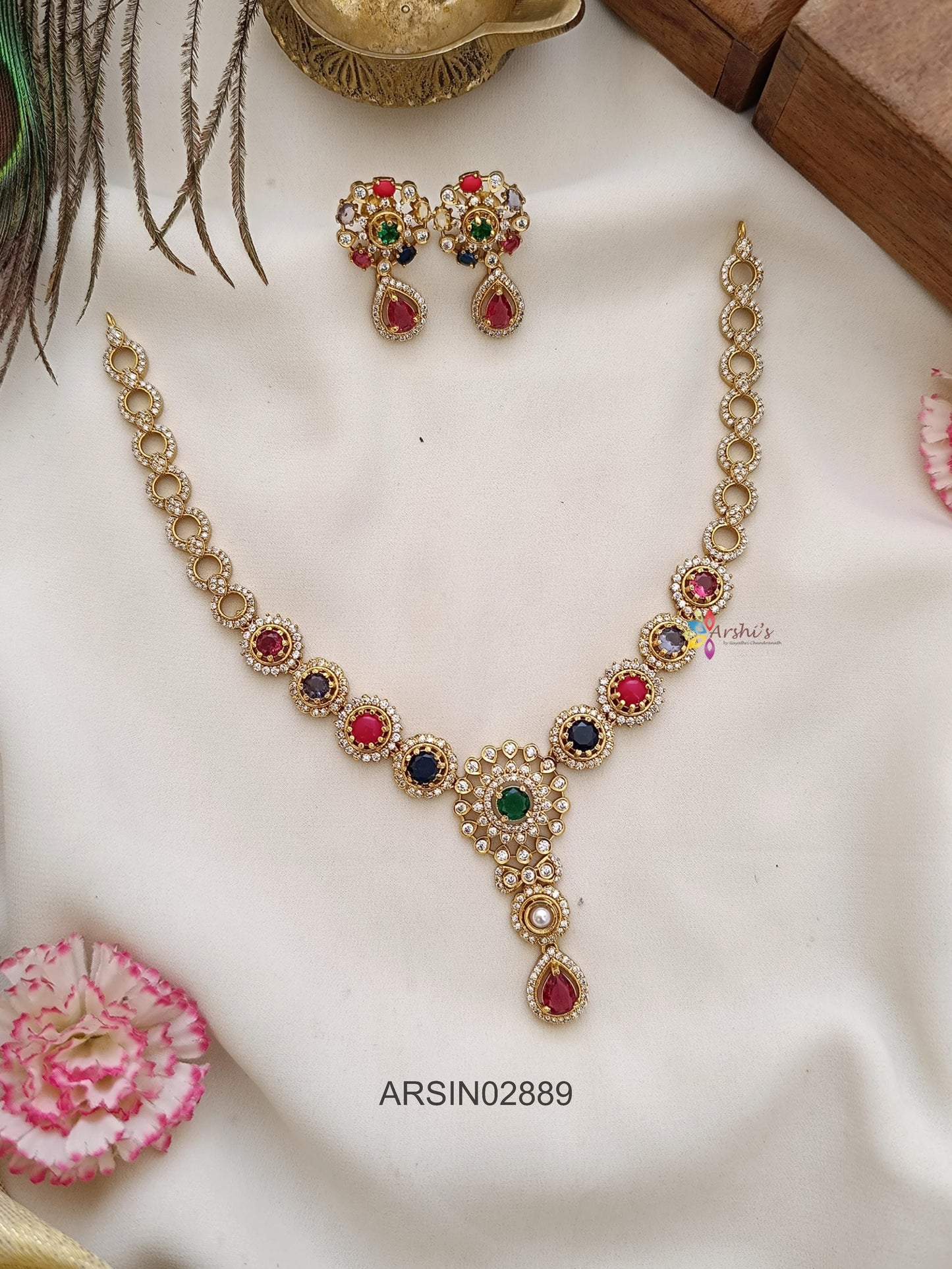 Navarathna Stone Necklace
