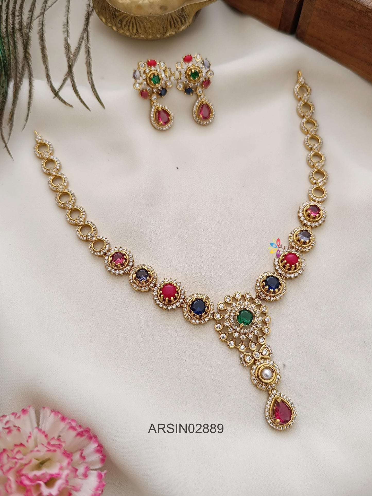 Navarathna Stone Necklace