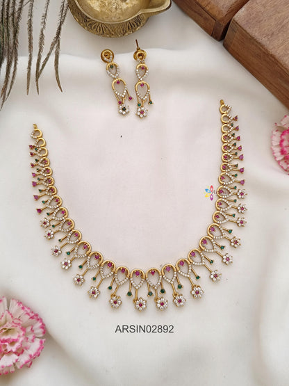 AD Multi Stone Necklace