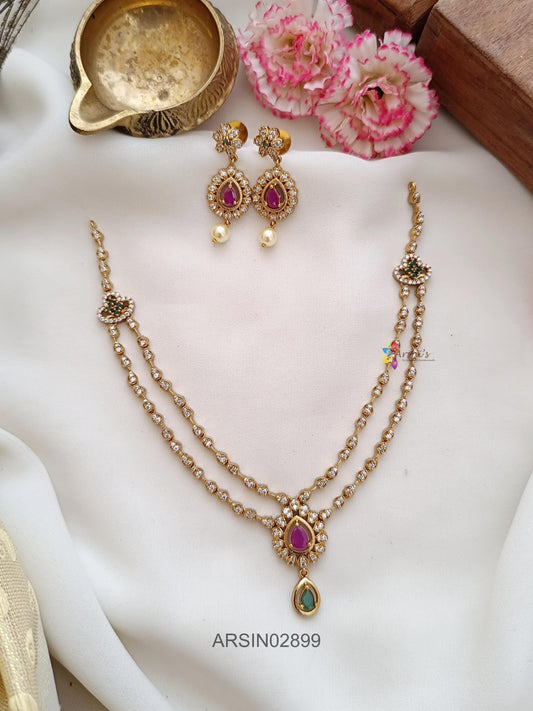 Two Layer Stone Necklace