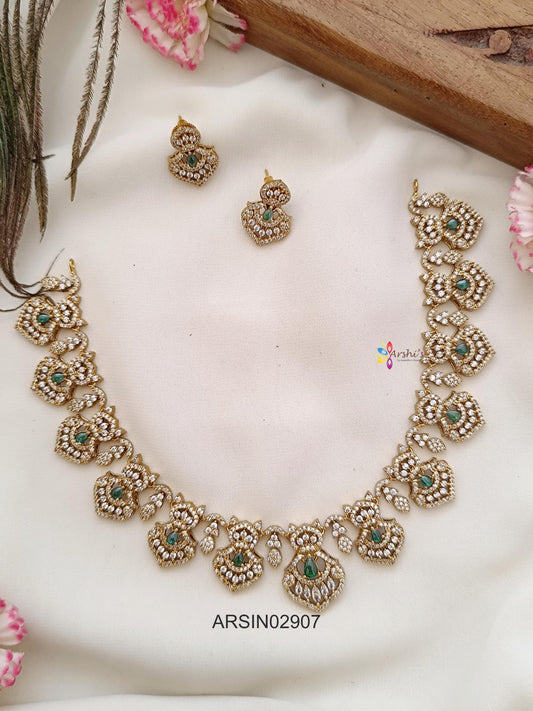 Emerald and AD Stone Necklace