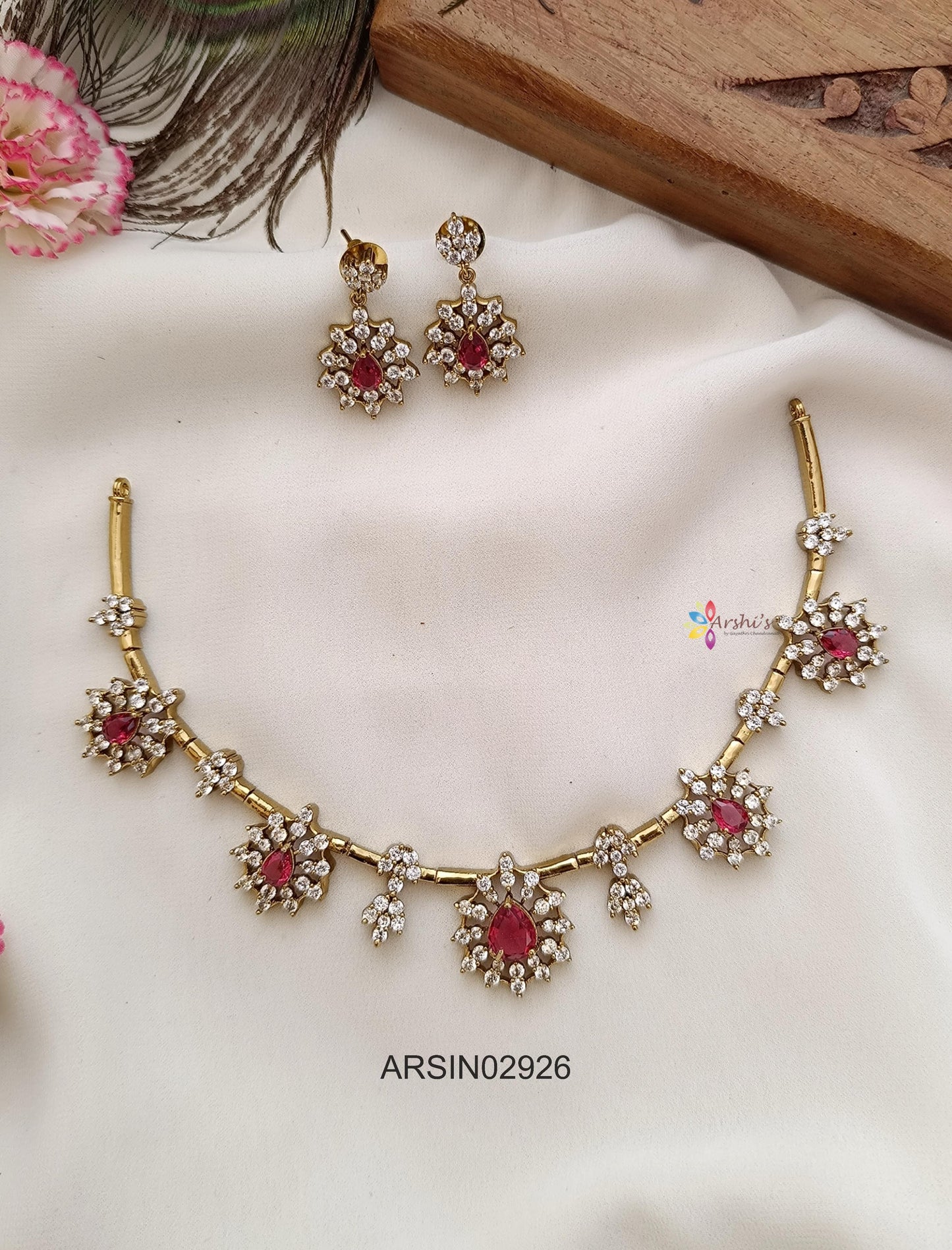Ruby and AD Stone Hasli Necklace