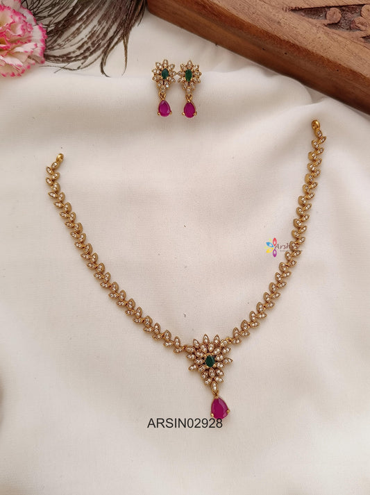 Diamond Look Like Stone Necklace