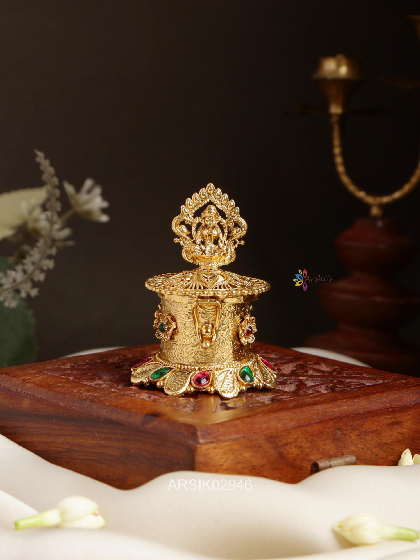 Temple Lakshmi Kumkum Box