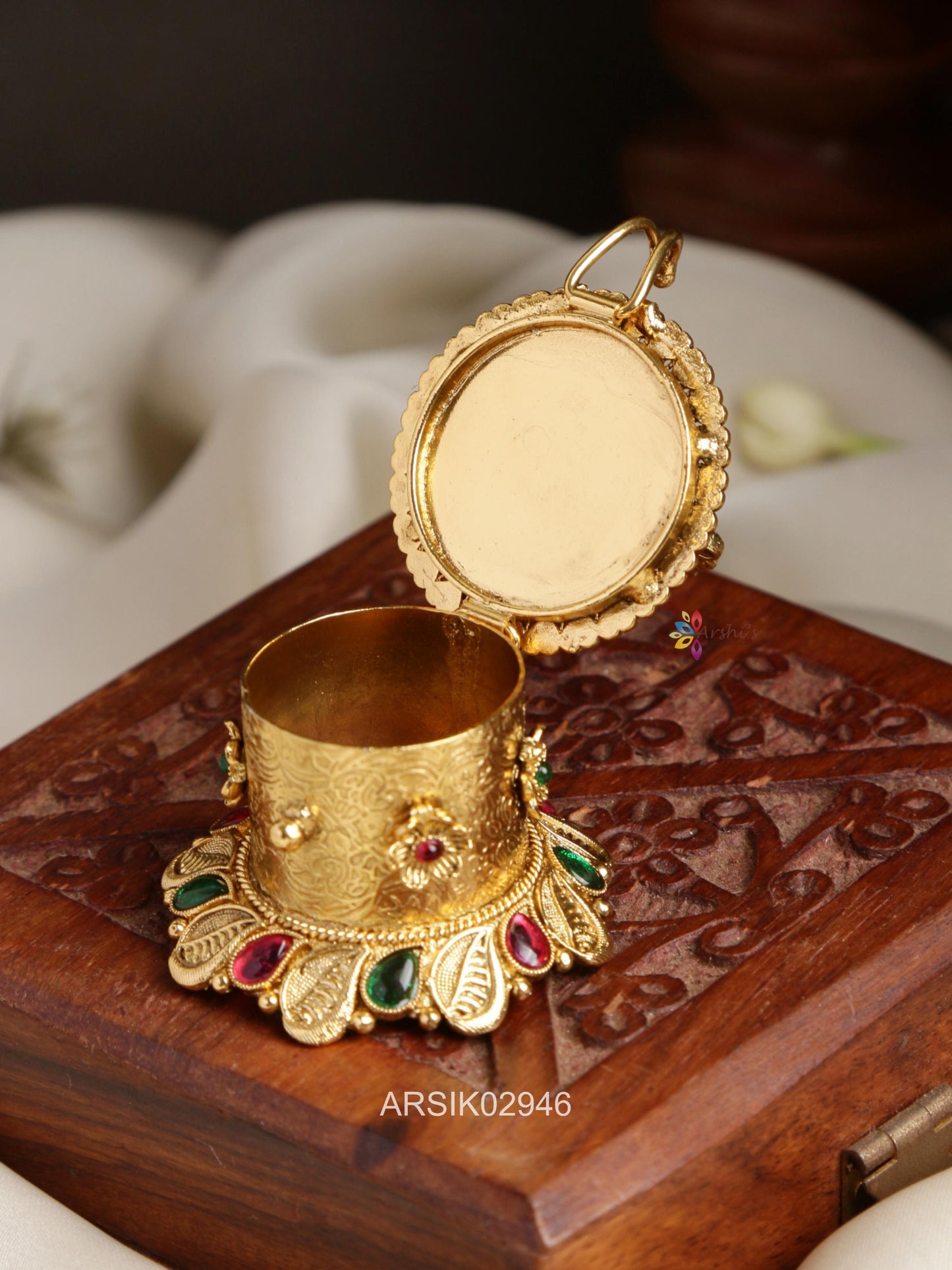 Temple Lakshmi Kumkum Box