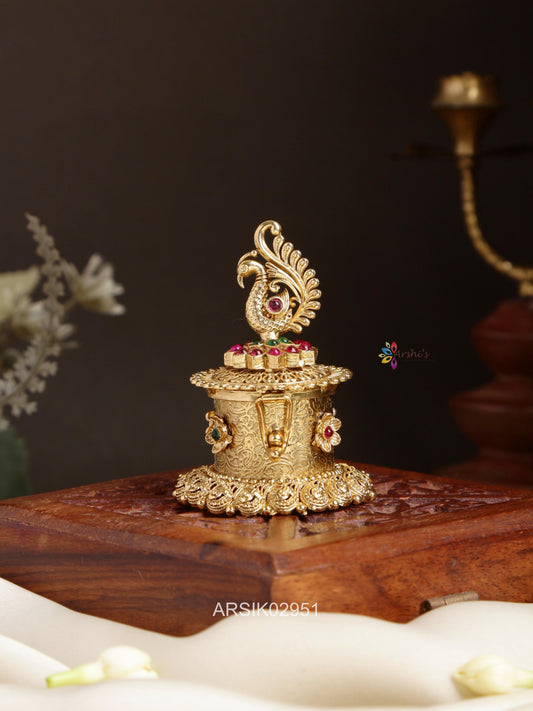 Peacock Design Kumkum Boc