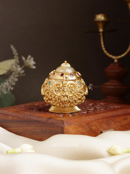 Matte Lakshmi Kumkum Box