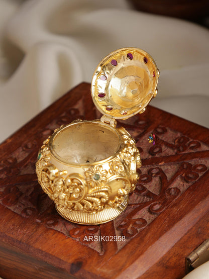 Matte Lakshmi Kumkum Box