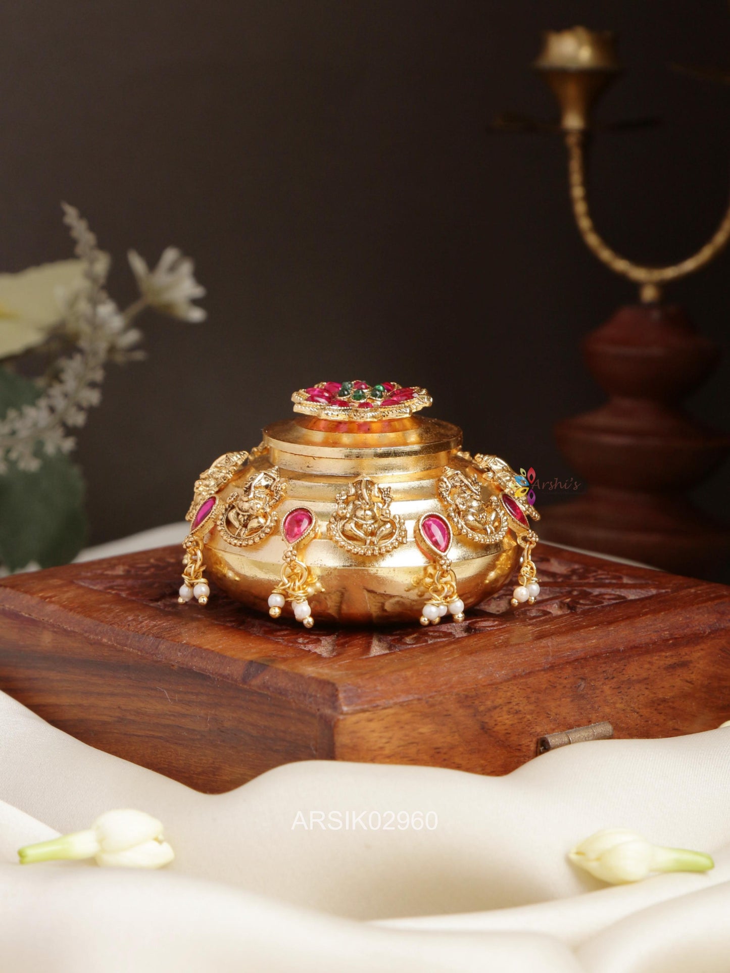 Traditional Ganesha Kumkum Box