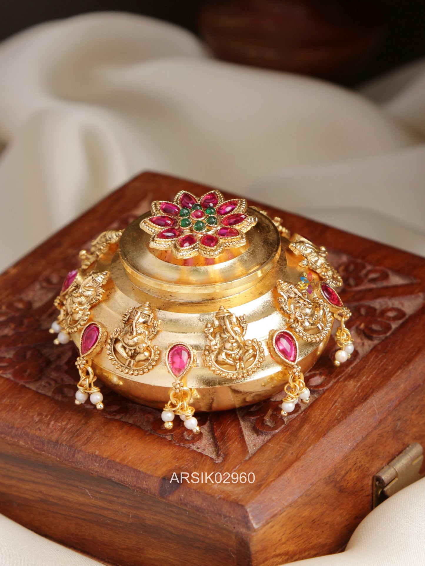 Traditional Ganesha Kumkum Box