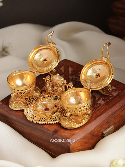 Temple and Bride Groom Design Kumkum Box