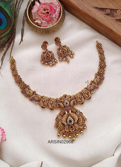 Antique Peacock Necklace