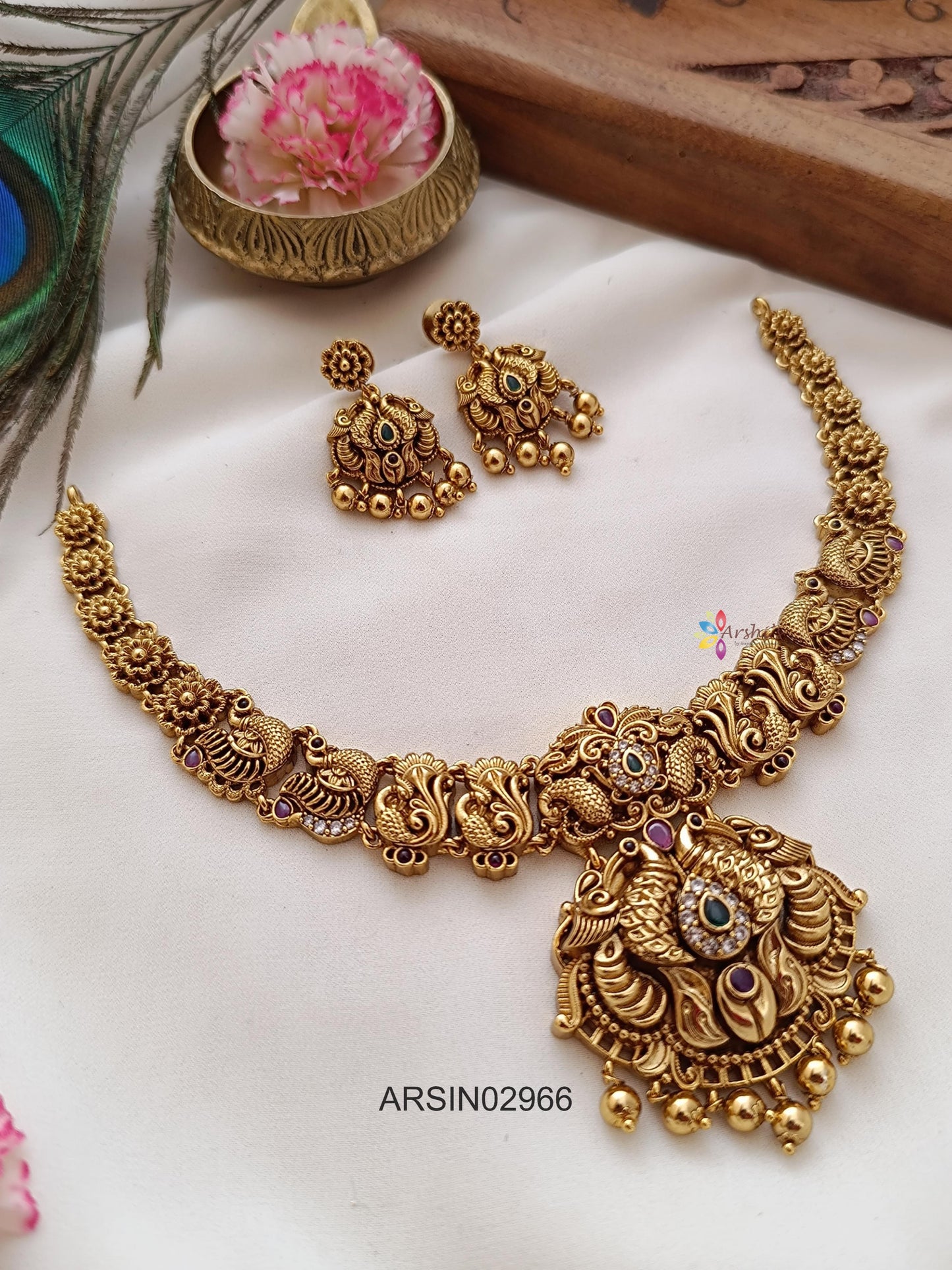 Antique Peacock Necklace