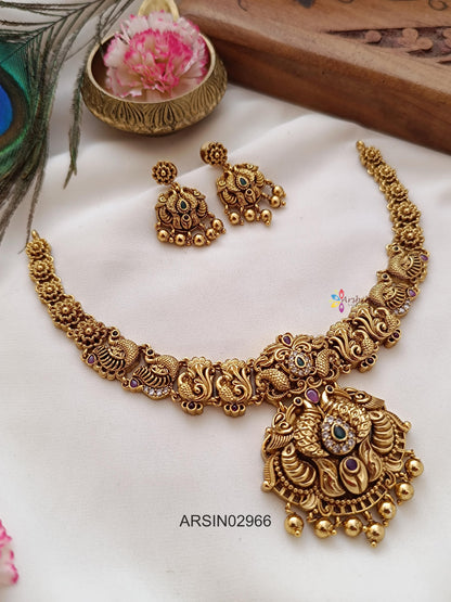 Antique Peacock Necklace