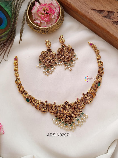 Antique Lakshmi Peacock Necklace