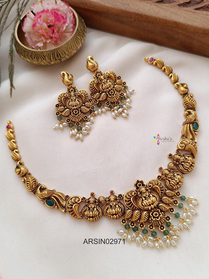 Antique Lakshmi Peacock Necklace