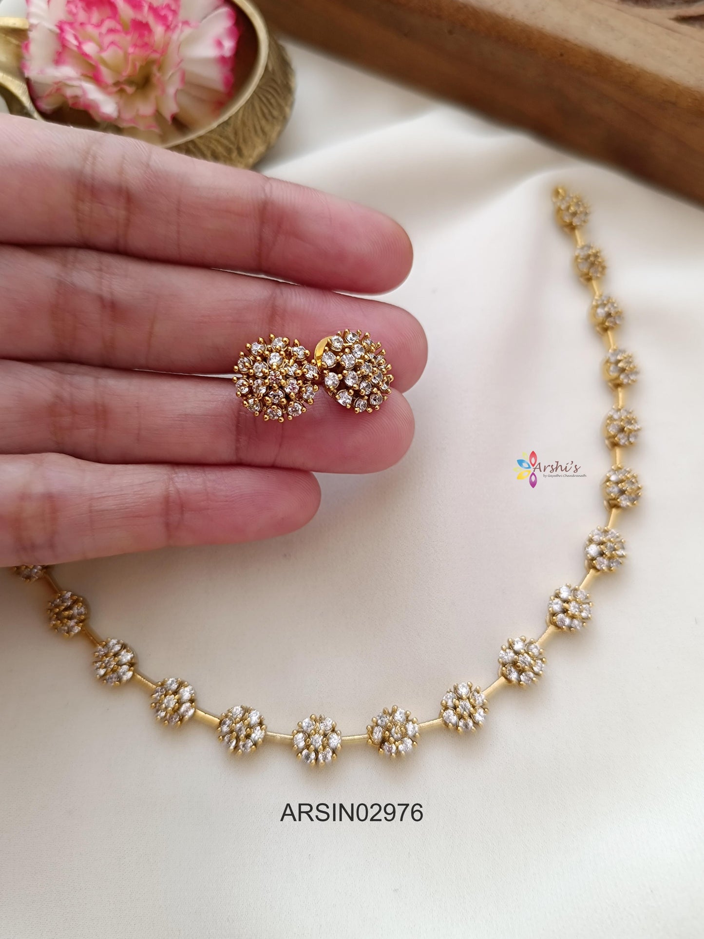Simple White Stone Necklace