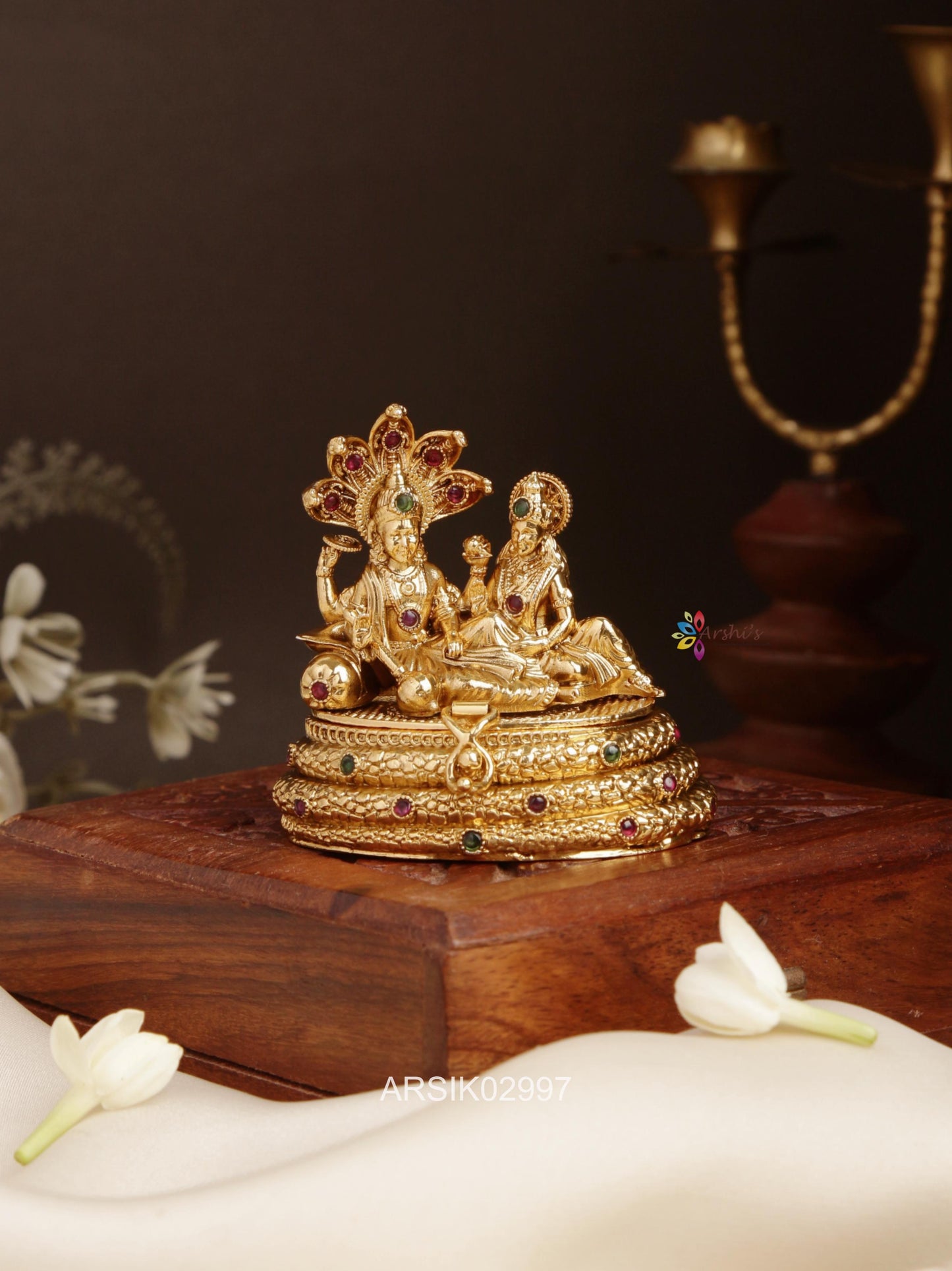 Vishnu and Lakshmi Kumkum Box